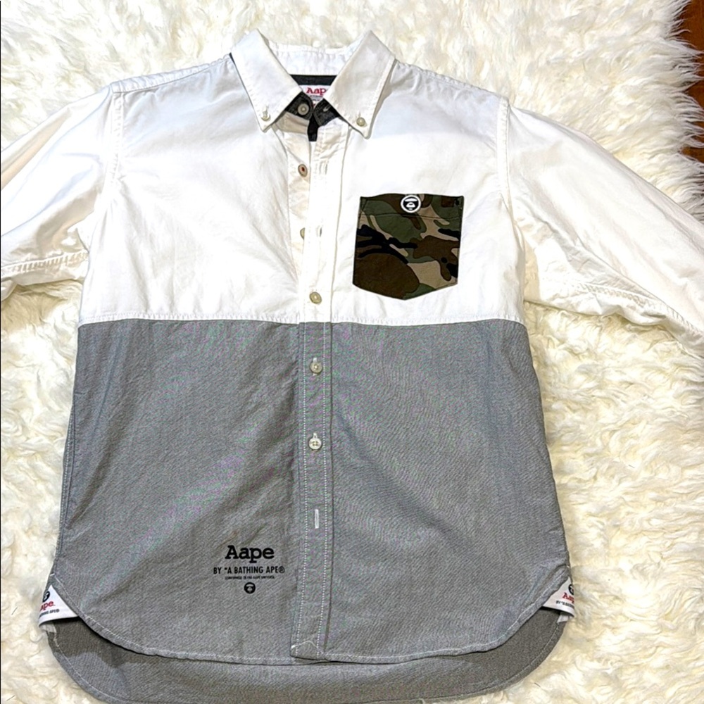 Aape camo Accent Pocket long sleeve button up